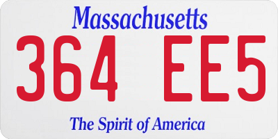MA license plate 364EE5