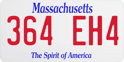 MA license plate 364EH4