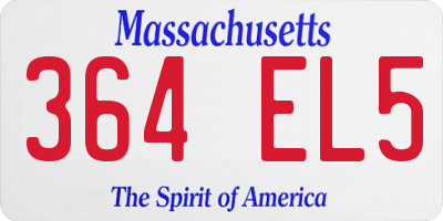 MA license plate 364EL5