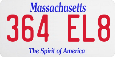 MA license plate 364EL8