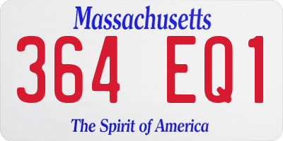 MA license plate 364EQ1