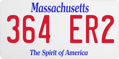 MA license plate 364ER2