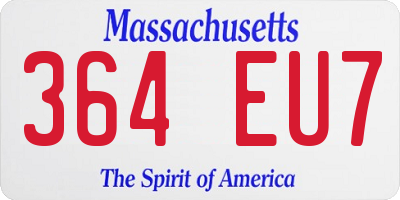 MA license plate 364EU7