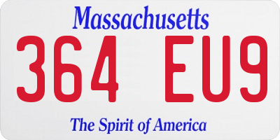MA license plate 364EU9