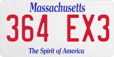 MA license plate 364EX3
