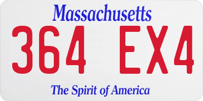MA license plate 364EX4