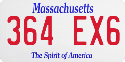 MA license plate 364EX6