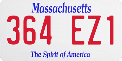 MA license plate 364EZ1