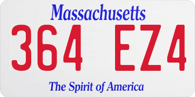 MA license plate 364EZ4