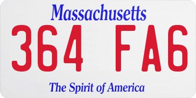 MA license plate 364FA6