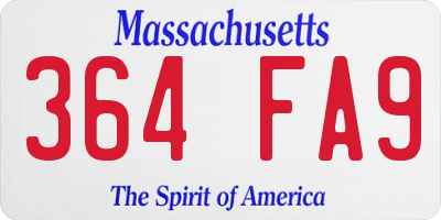 MA license plate 364FA9