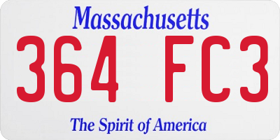 MA license plate 364FC3
