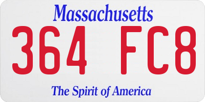 MA license plate 364FC8
