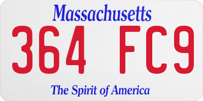 MA license plate 364FC9