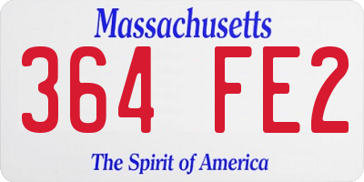 MA license plate 364FE2
