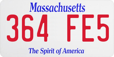 MA license plate 364FE5