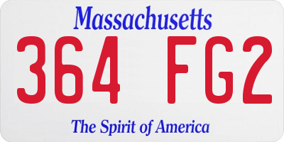 MA license plate 364FG2