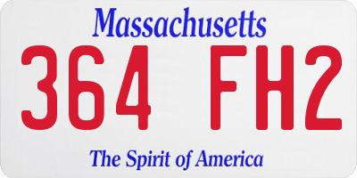 MA license plate 364FH2