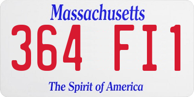 MA license plate 364FI1