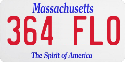 MA license plate 364FL0