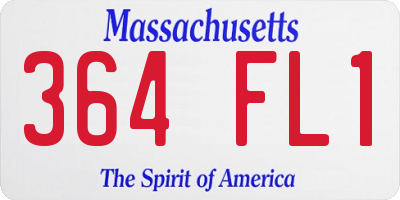 MA license plate 364FL1
