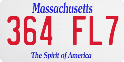MA license plate 364FL7