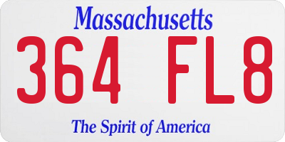 MA license plate 364FL8