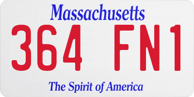 MA license plate 364FN1