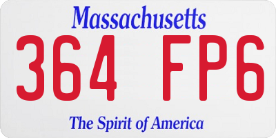 MA license plate 364FP6