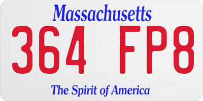 MA license plate 364FP8