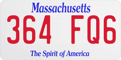 MA license plate 364FQ6