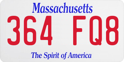 MA license plate 364FQ8