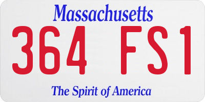 MA license plate 364FS1