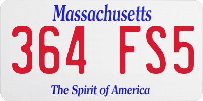 MA license plate 364FS5