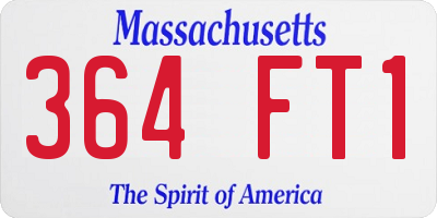 MA license plate 364FT1