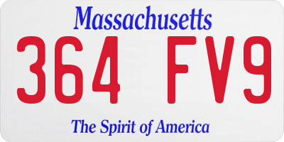 MA license plate 364FV9