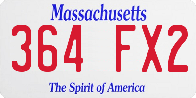 MA license plate 364FX2