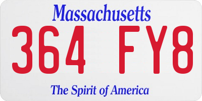 MA license plate 364FY8
