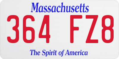 MA license plate 364FZ8