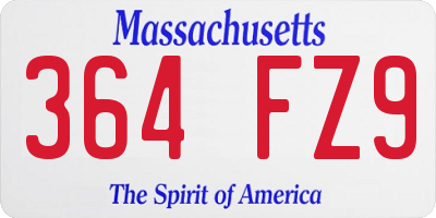 MA license plate 364FZ9