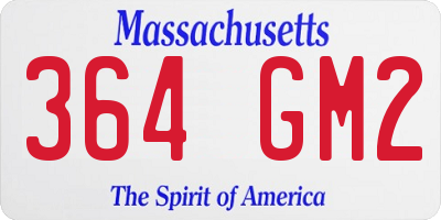 MA license plate 364GM2