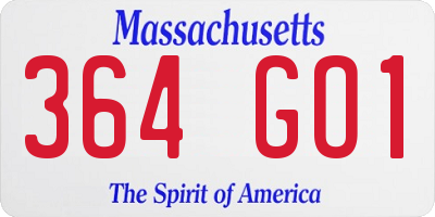 MA license plate 364GO1