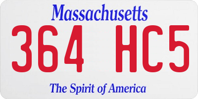 MA license plate 364HC5