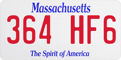 MA license plate 364HF6