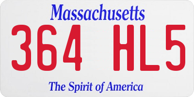 MA license plate 364HL5