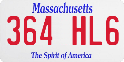 MA license plate 364HL6