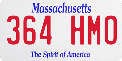 MA license plate 364HM0