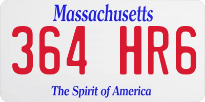 MA license plate 364HR6