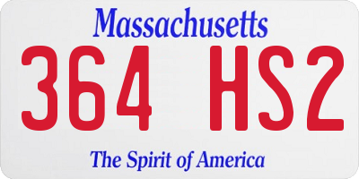 MA license plate 364HS2
