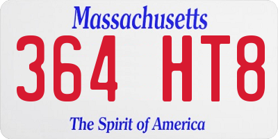 MA license plate 364HT8